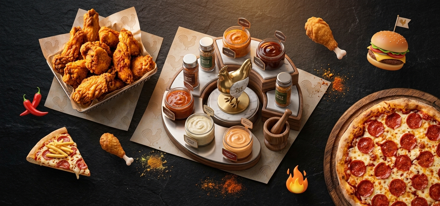 Arabian Chick, N signature feast — wings, BBQ and pizza